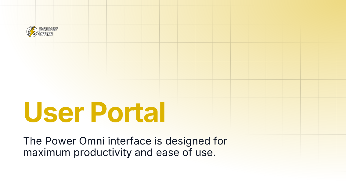User Portal | Power Omni Docs