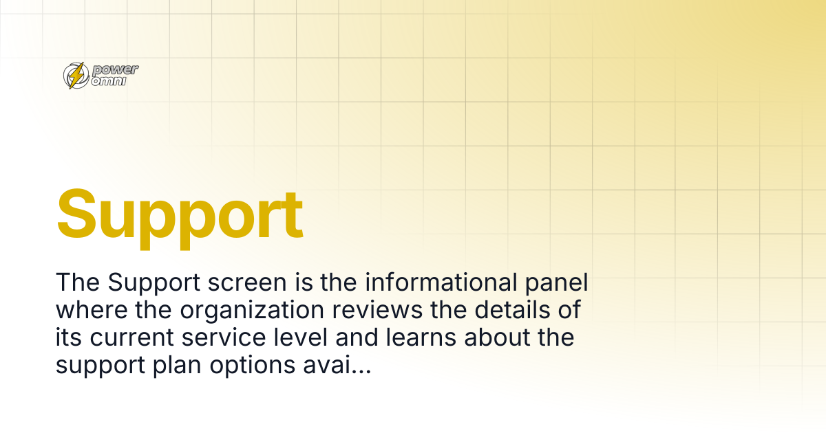 Support | Power Omni Docs